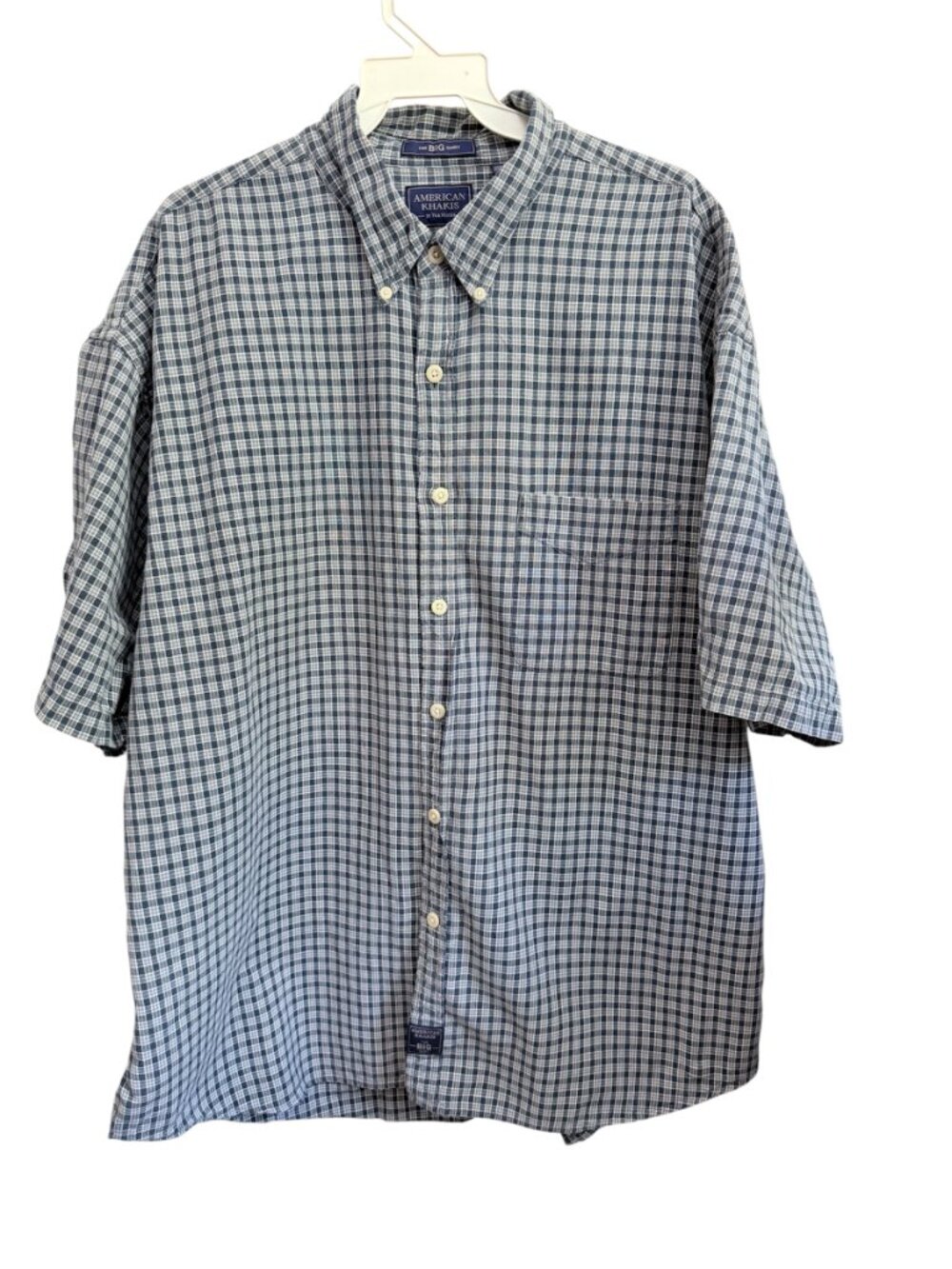 90s Vintage Van Heusen Big Shirt Oversized XL Khaki Cotton Streetwear